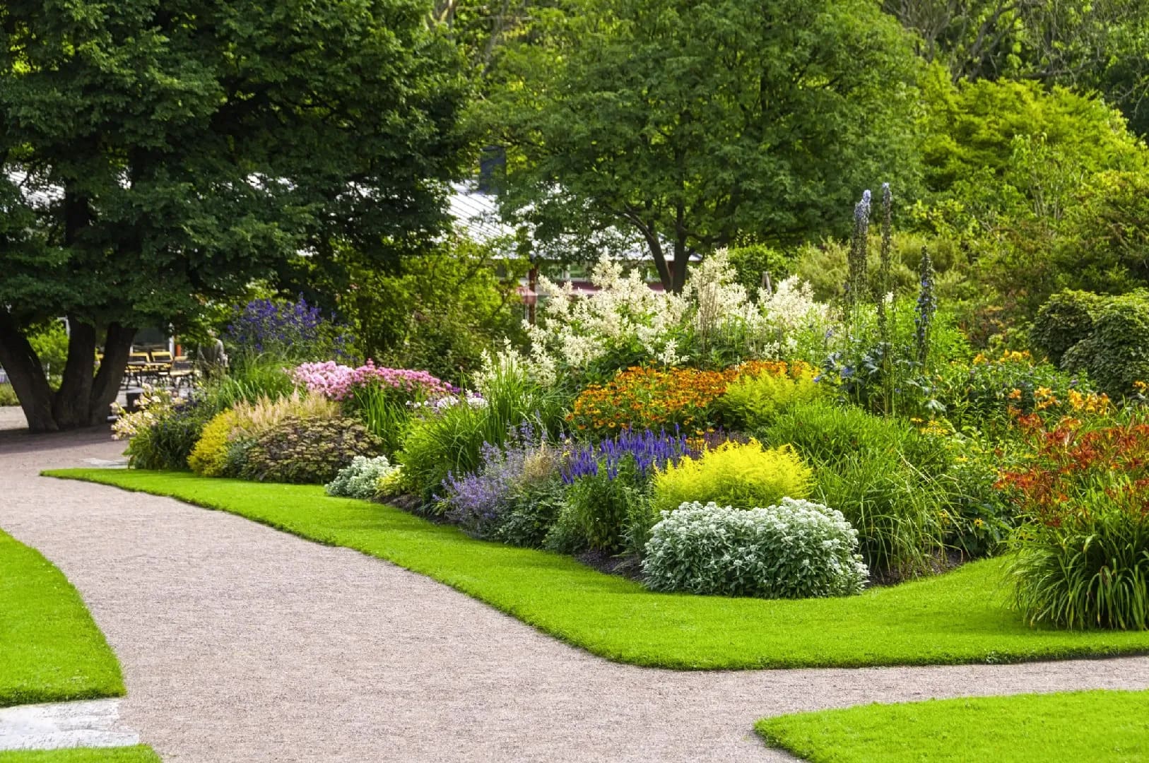 Height transitions in garden