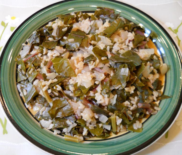 Purple Tree Collards Cooked