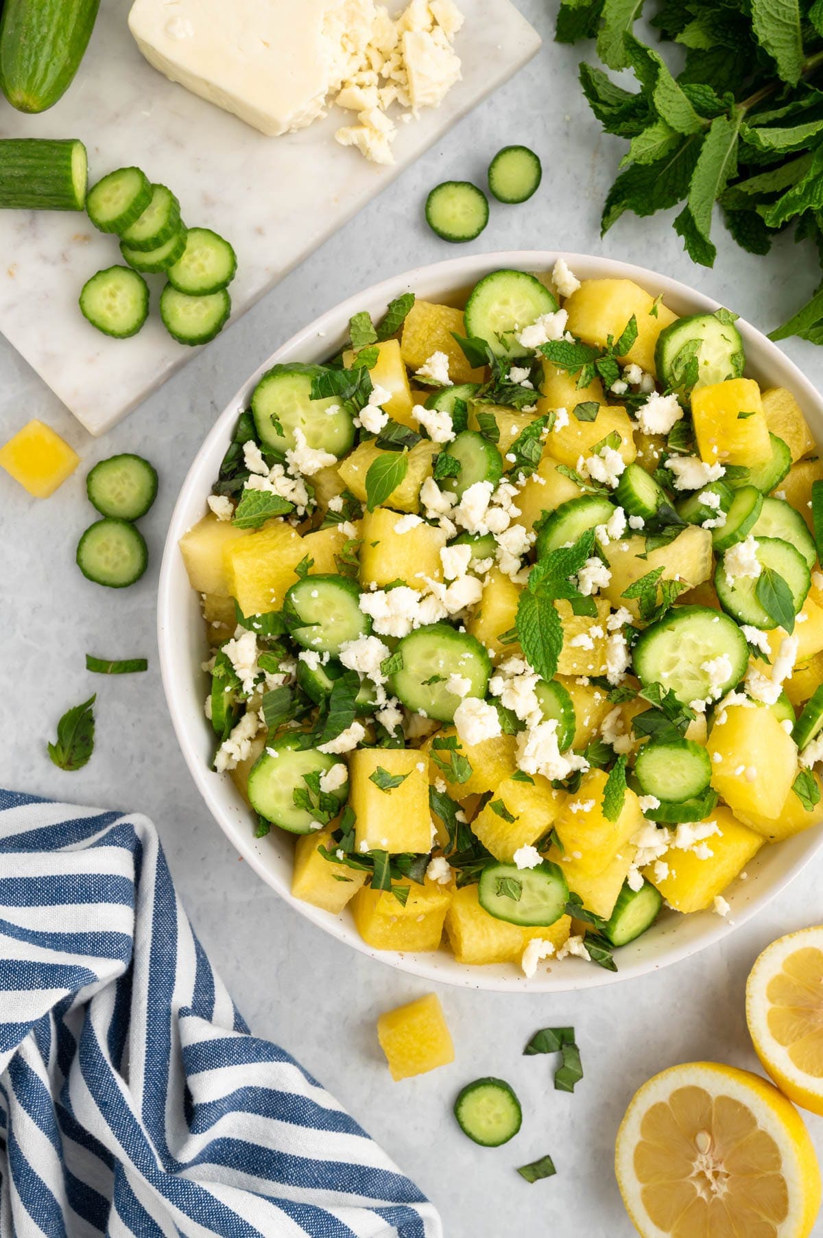 Yellow Watermelon salad