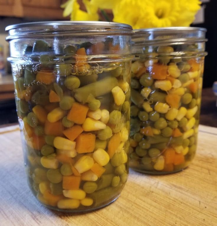 Canning Mixed vegetables
