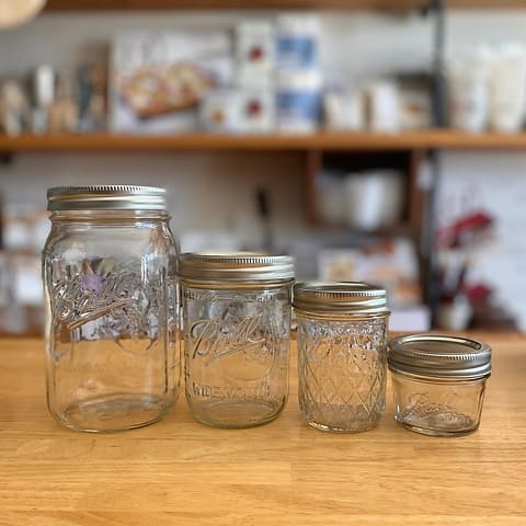 Glass canning jars