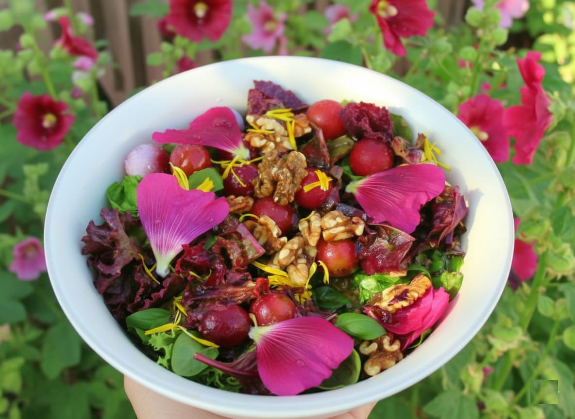 Hollyhock salad