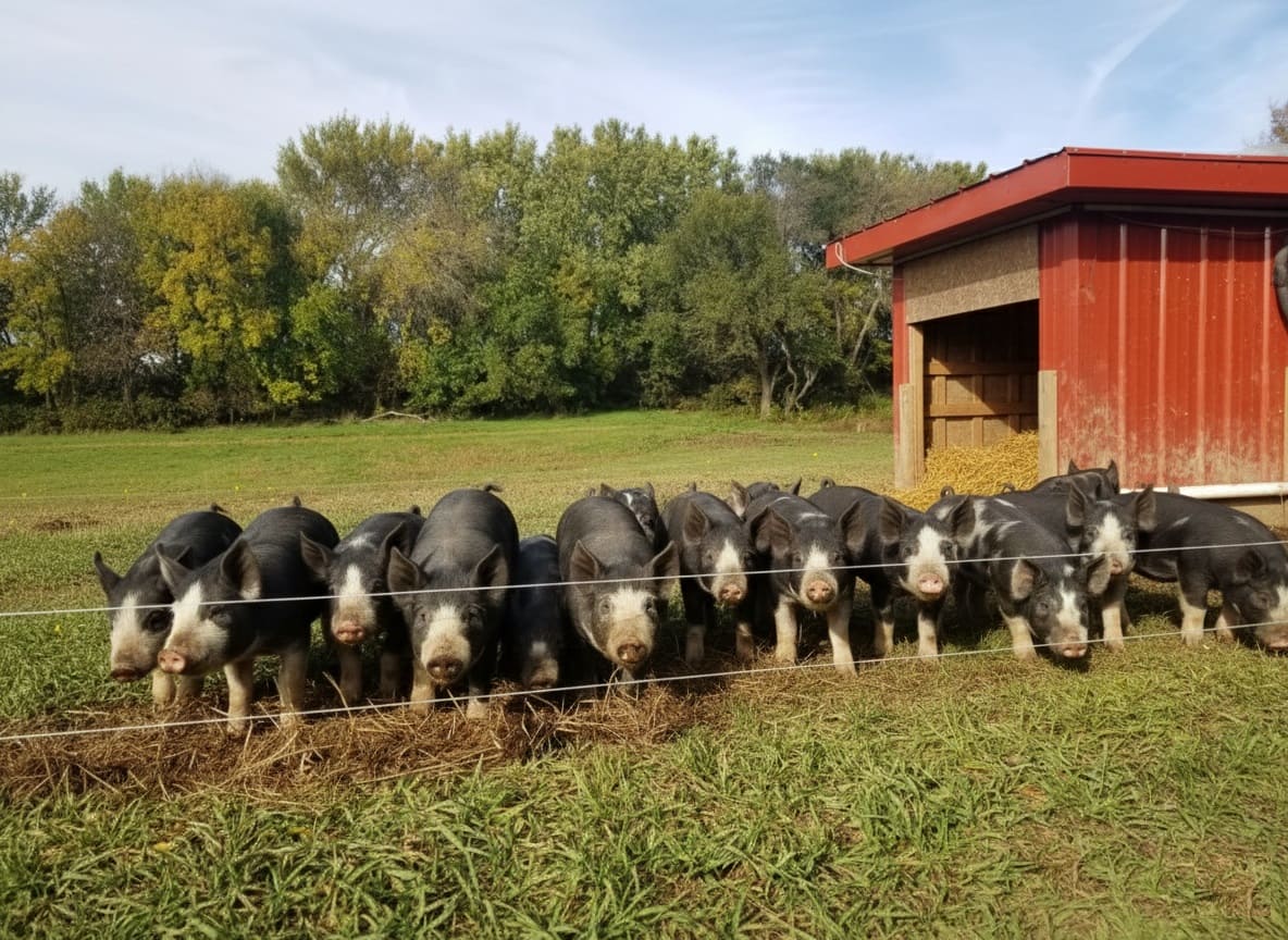 Housing Berkshire Pigs