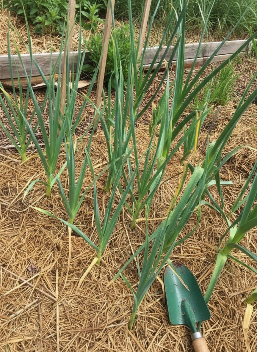 Mulching for onions