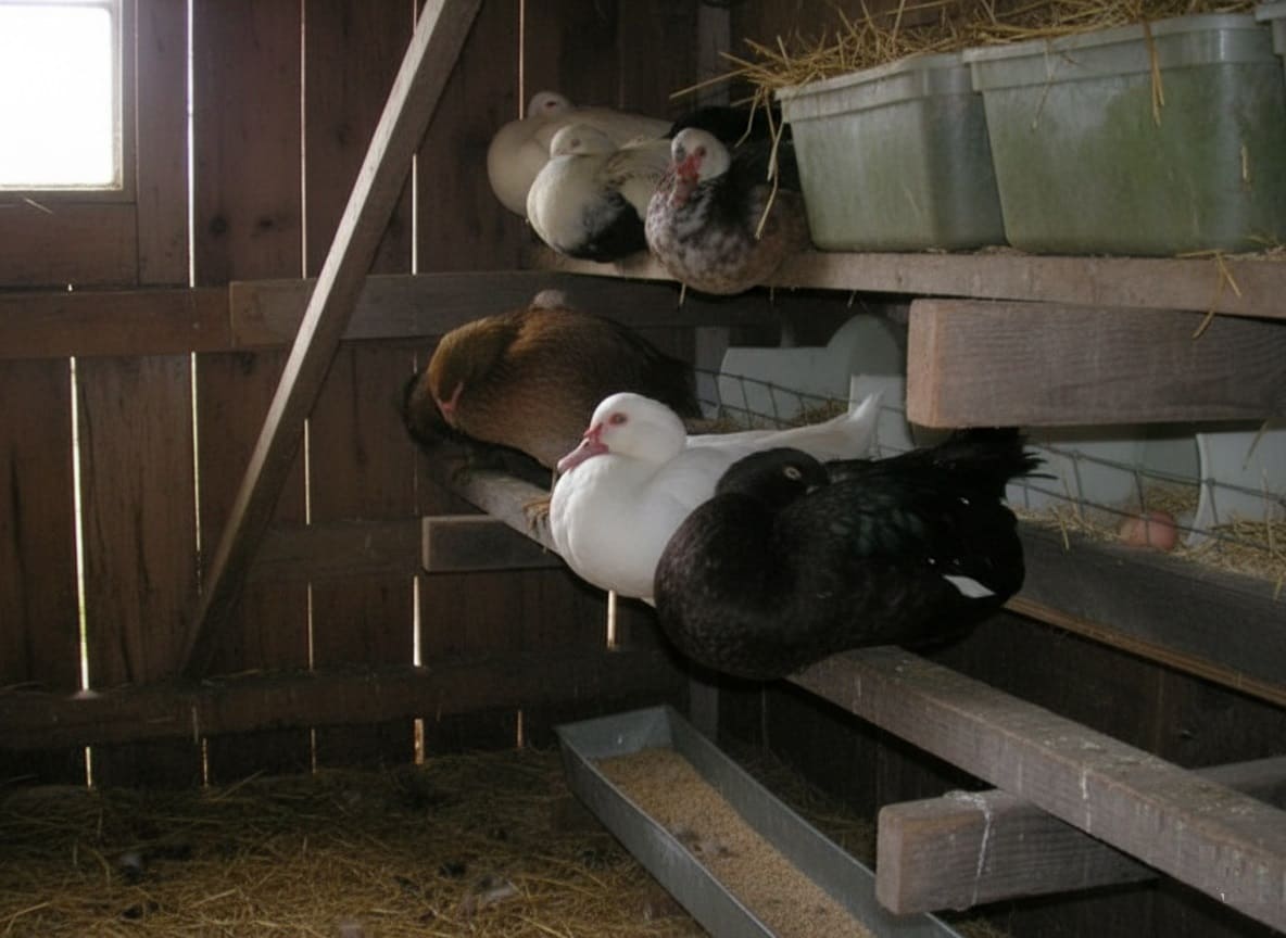 Muscovy Duck Perching
