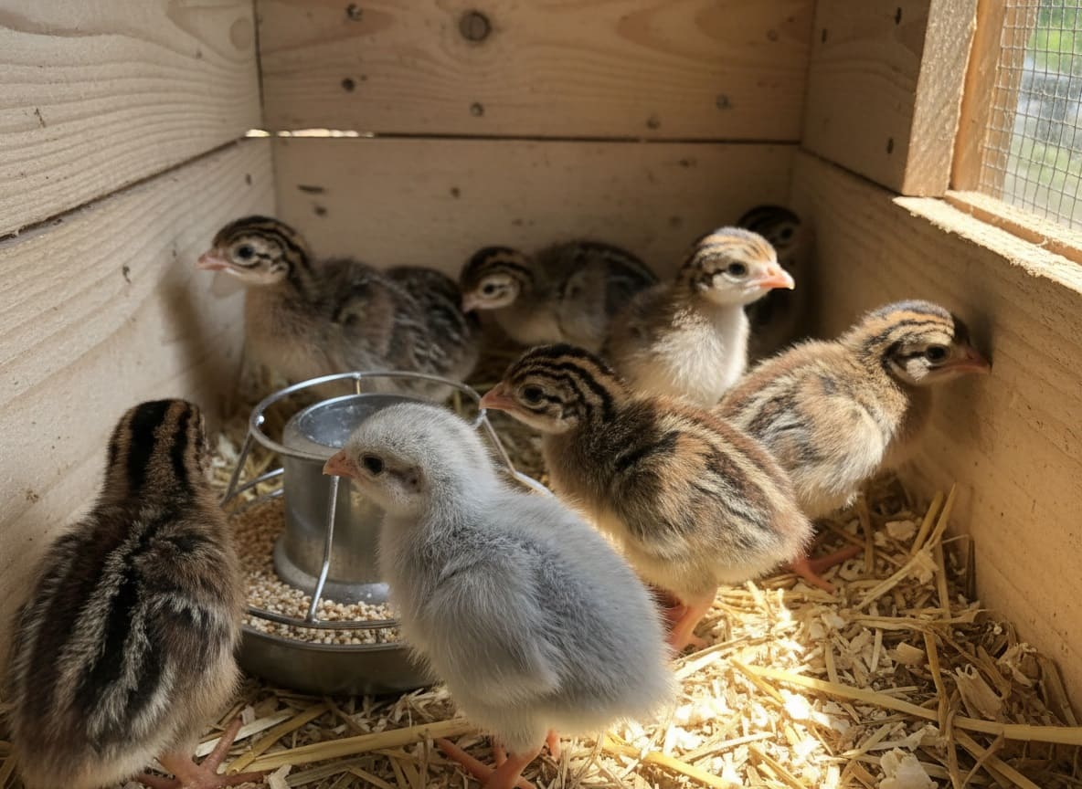 Setting Up the Brooder for Guinea Fowls
