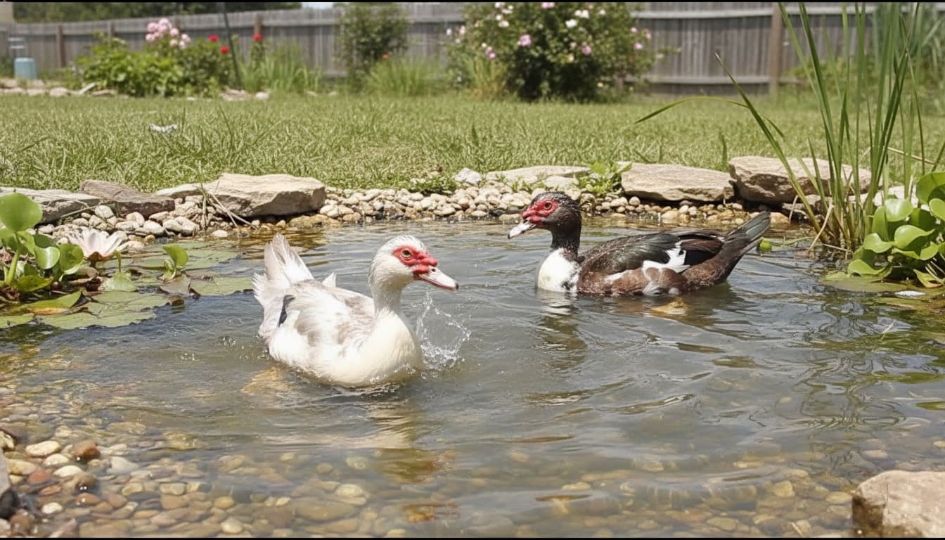pond for for Muscovy Ducks