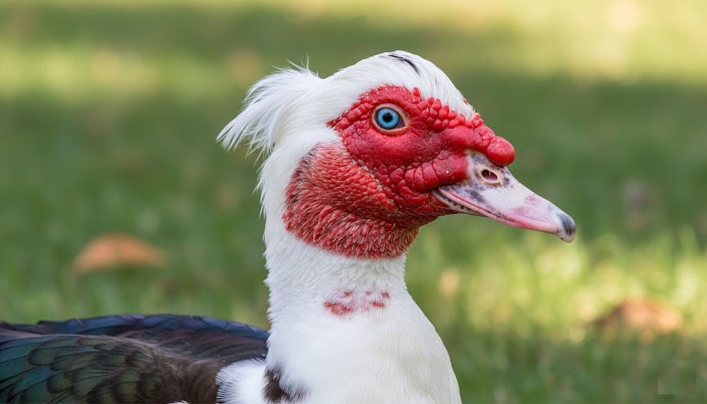 the Muscovy's face