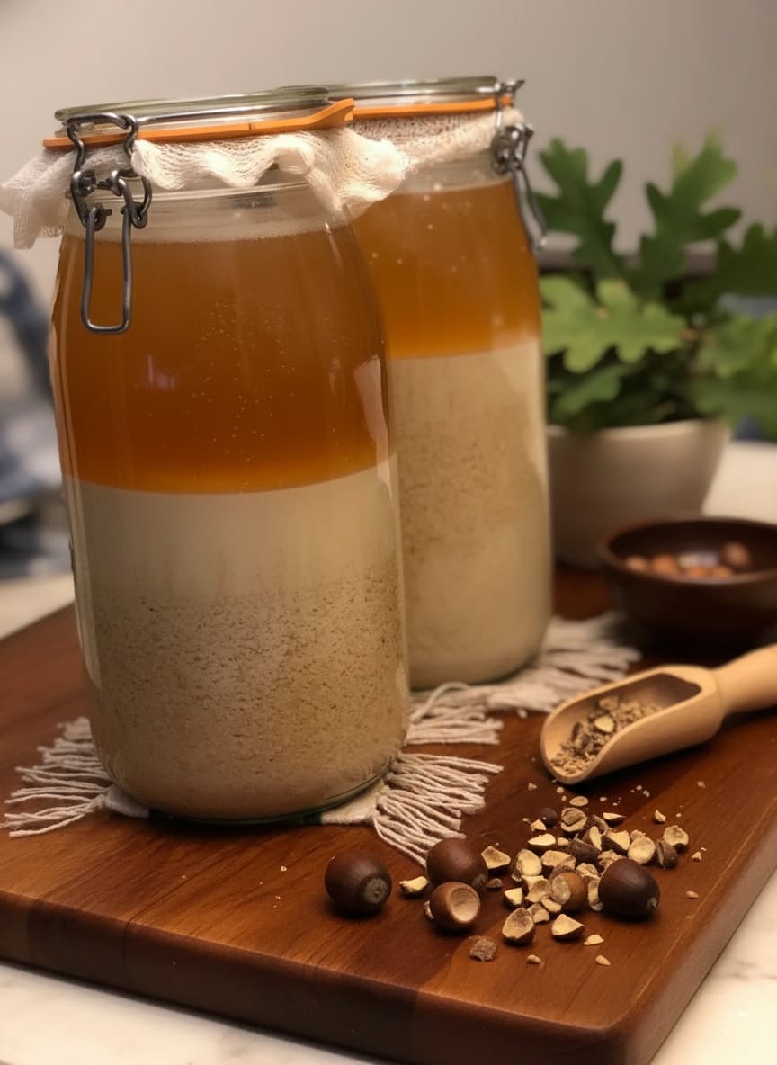 Cold Water Leaching acorns