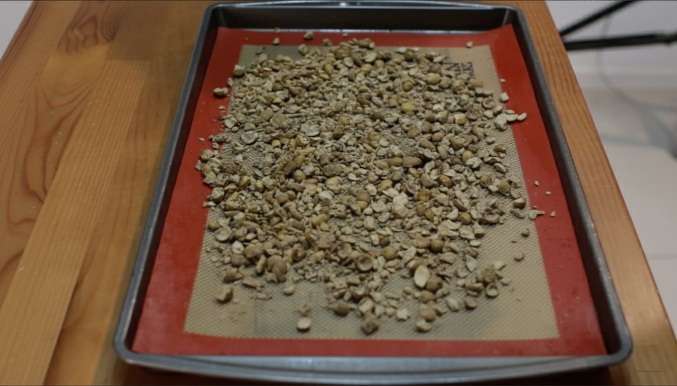 Drying Processed Acorns