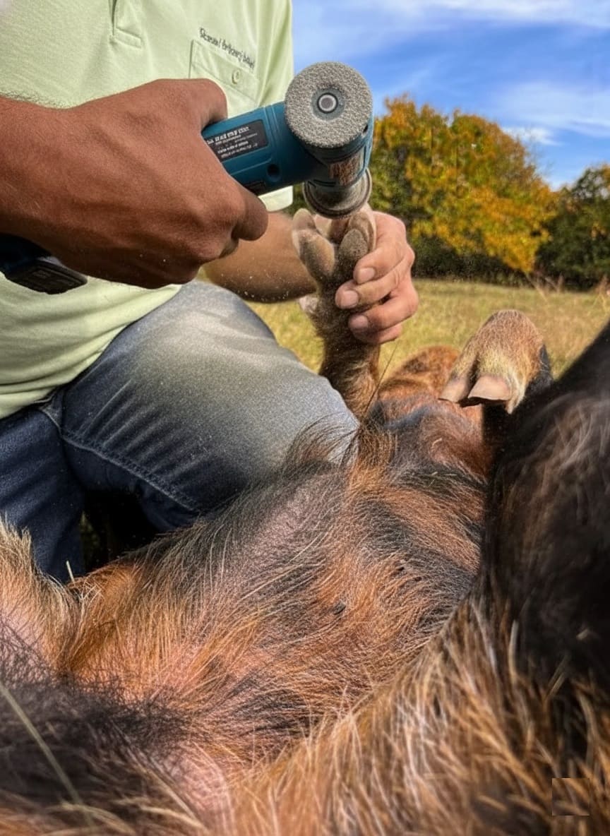 Kunekune Pig Hoof Care
