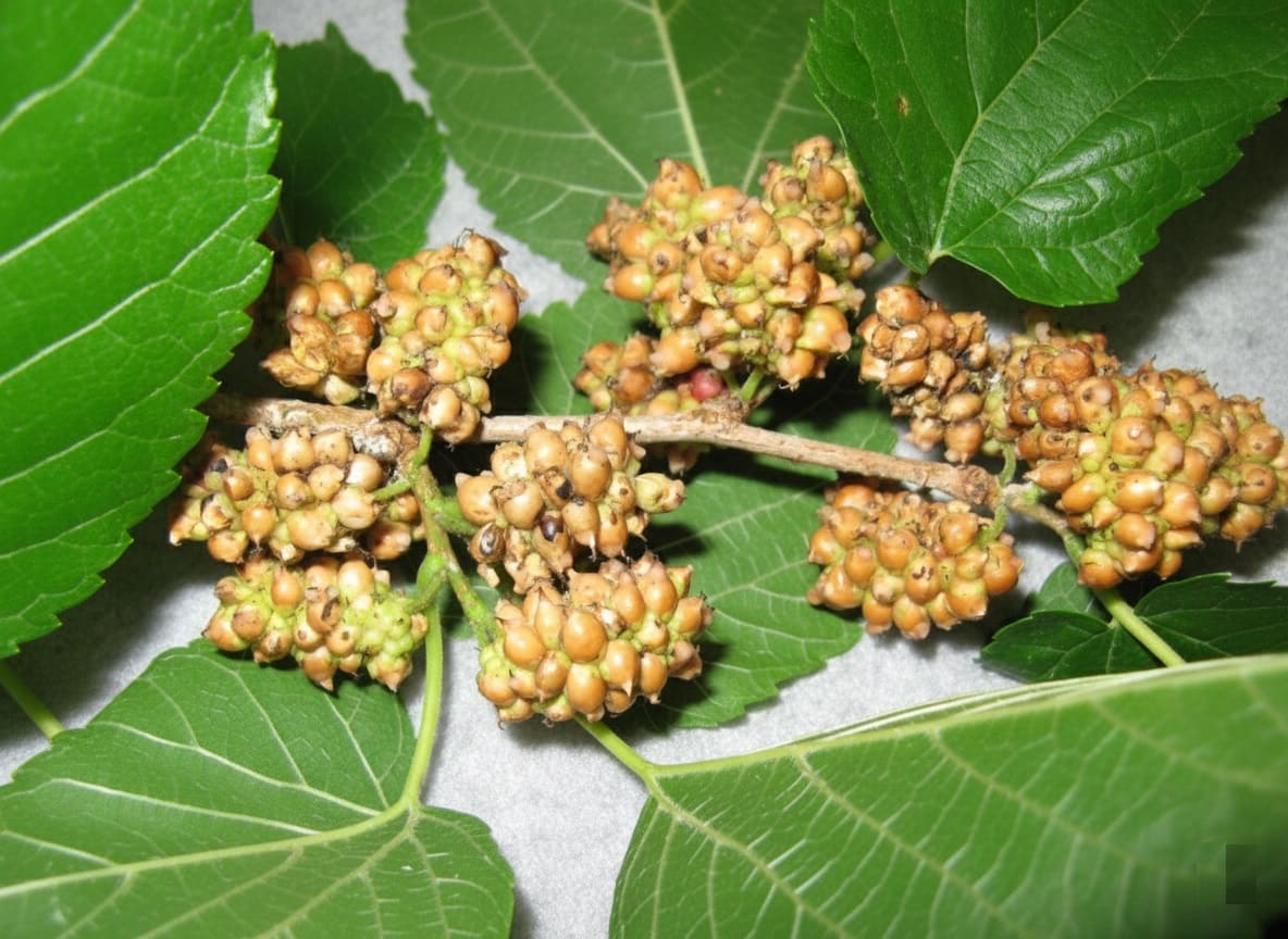 Popcorn disease on mulberries