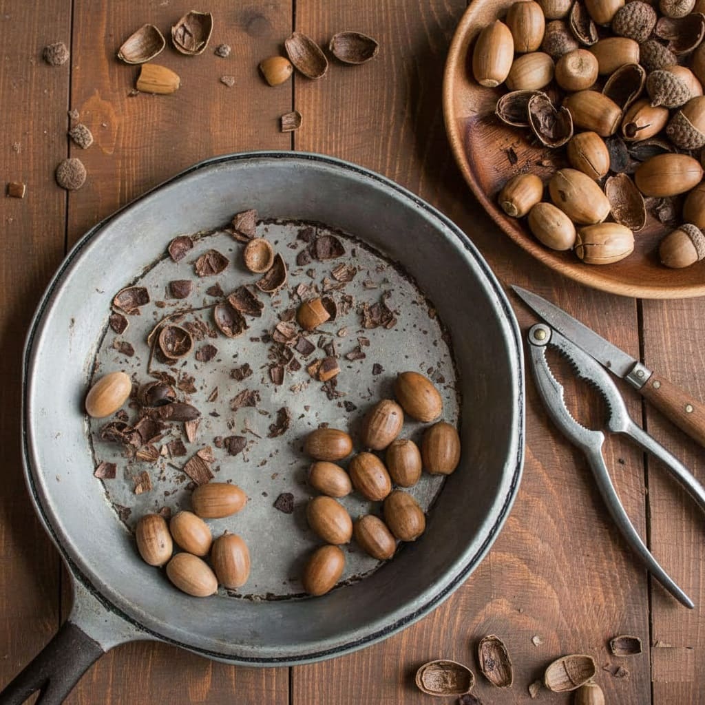 Removing the acorn testa