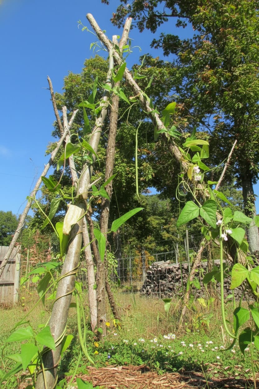 Support Structure For Yard Long Beans