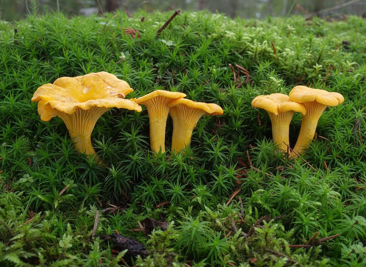 Chanterelles (Cantharellus species)