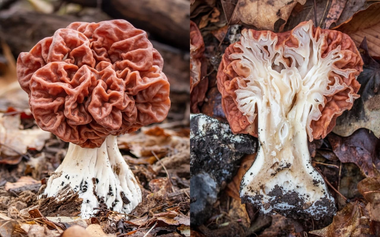 False morels (Gyromitra species)