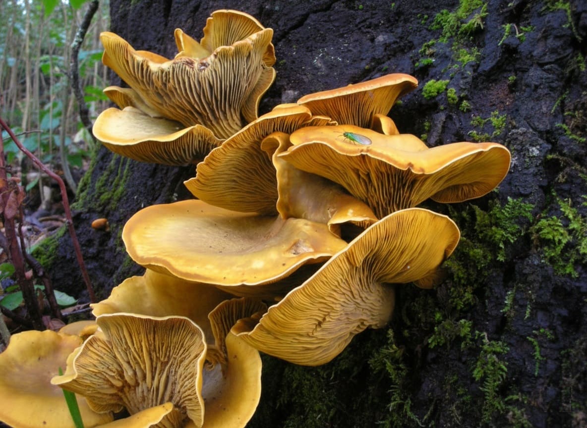 Jack-O'-Lantern mushrooms (Omphalotus species)