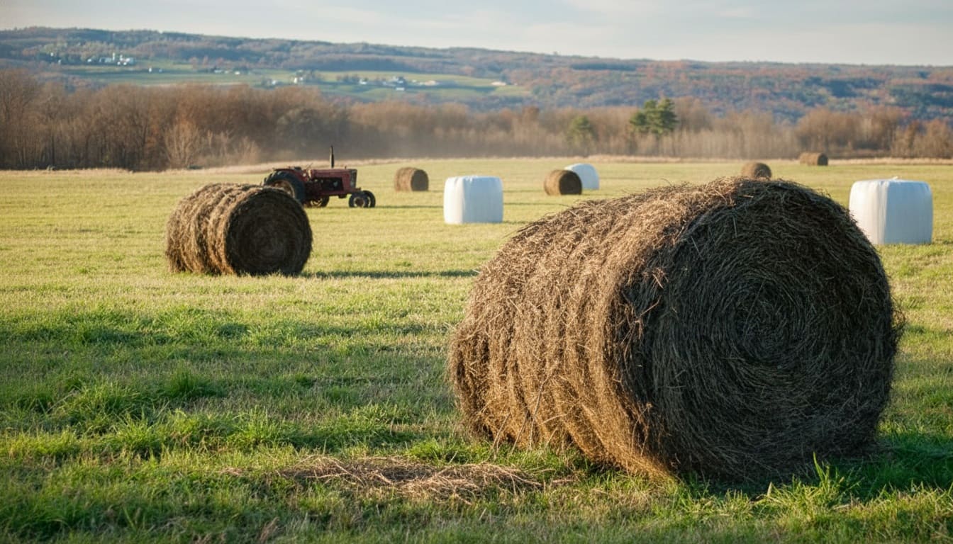 hay in the field