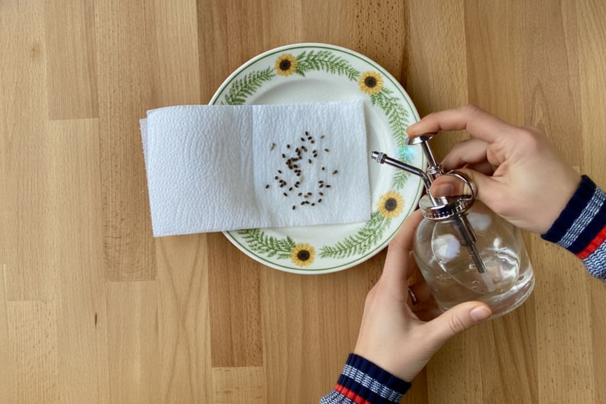 seed stratification with Paper Towel