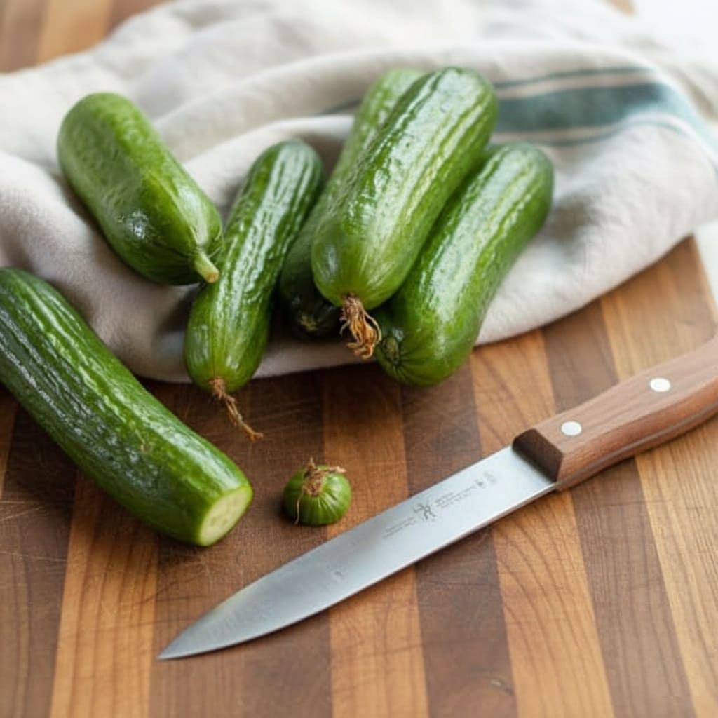 Prepare cucumbers