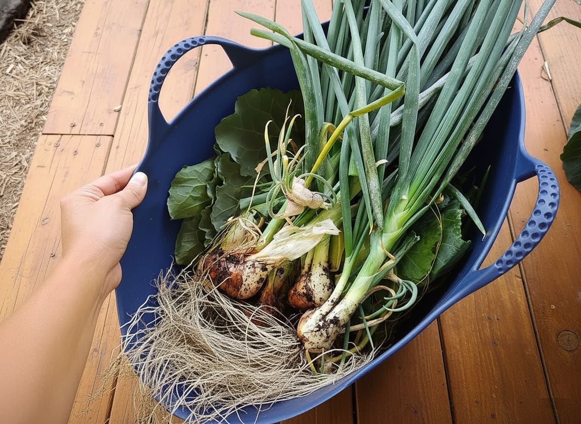 Underground Egyptian Walking Onion Bulbs