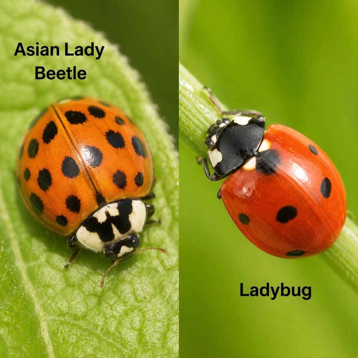 native lady beetle vs Asian lady beetle