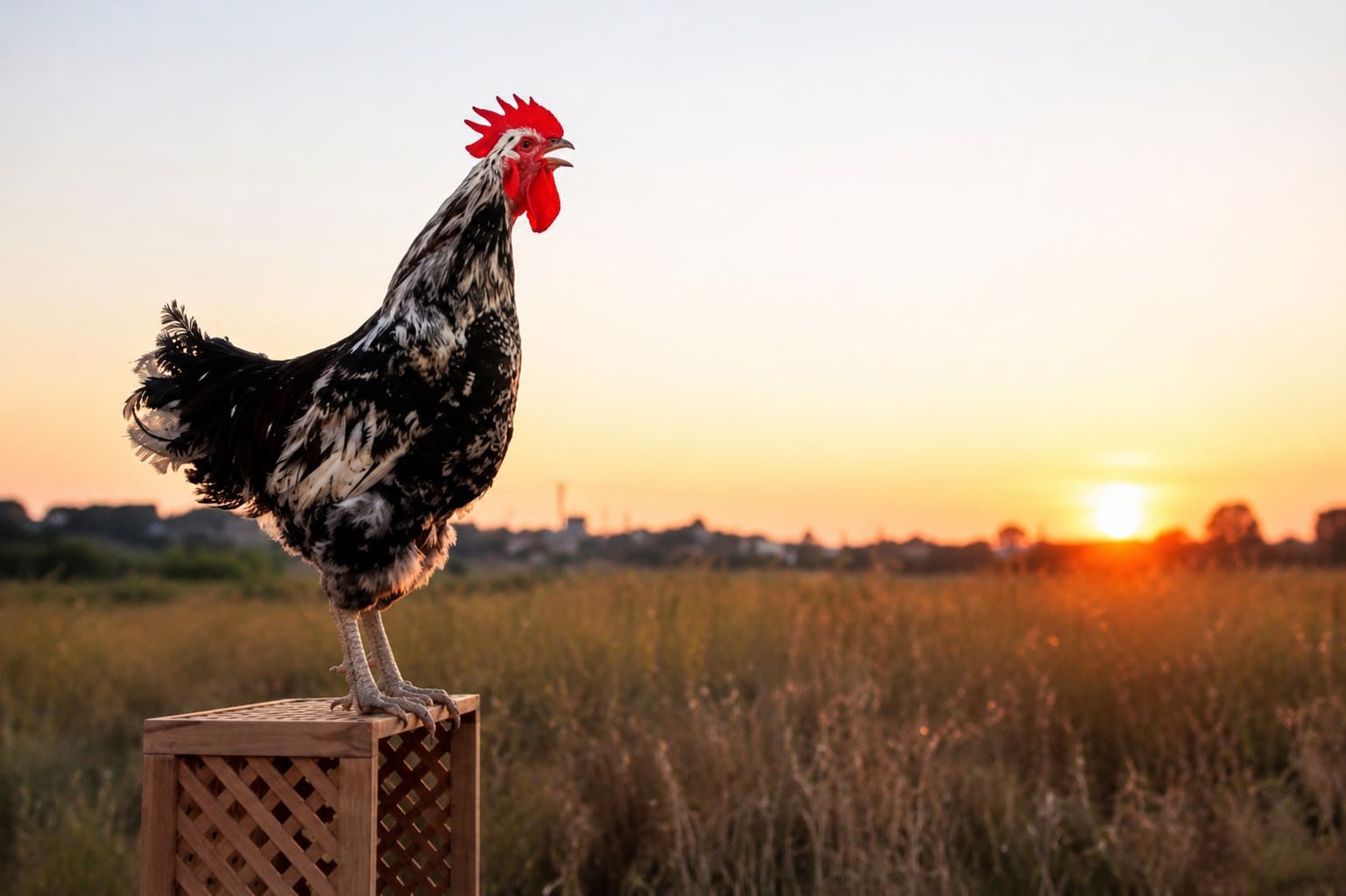 Rooster Dawn Crowing