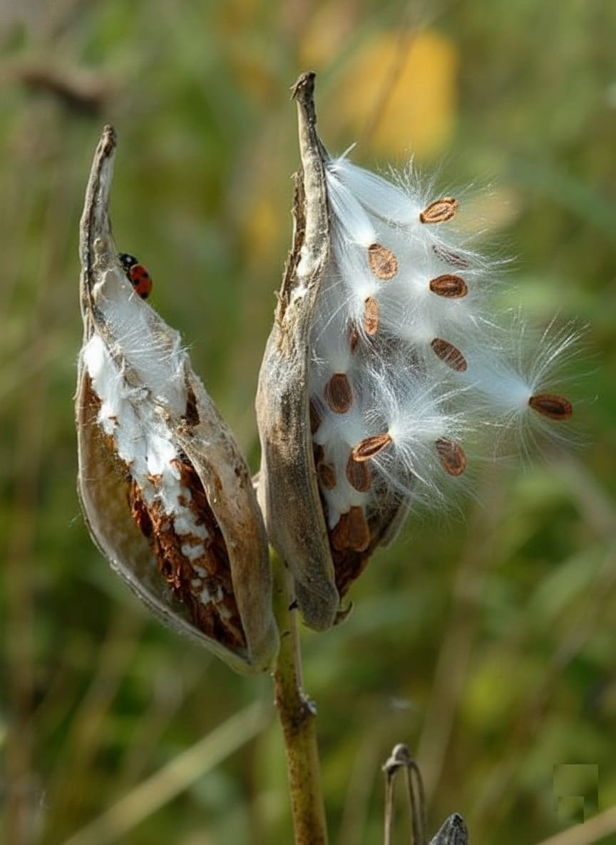 Milkweed seed pods