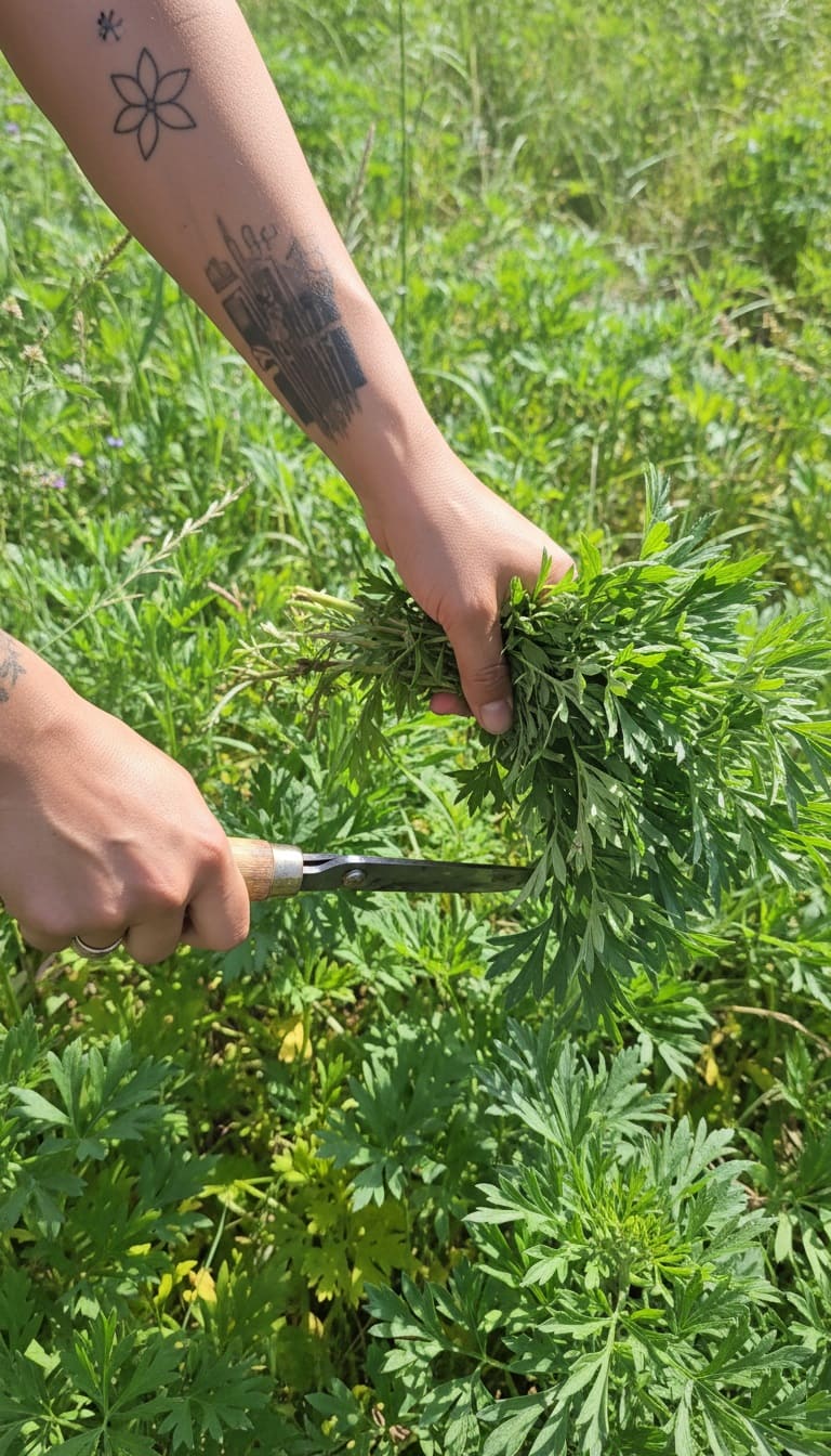 Harvesting Mugwort