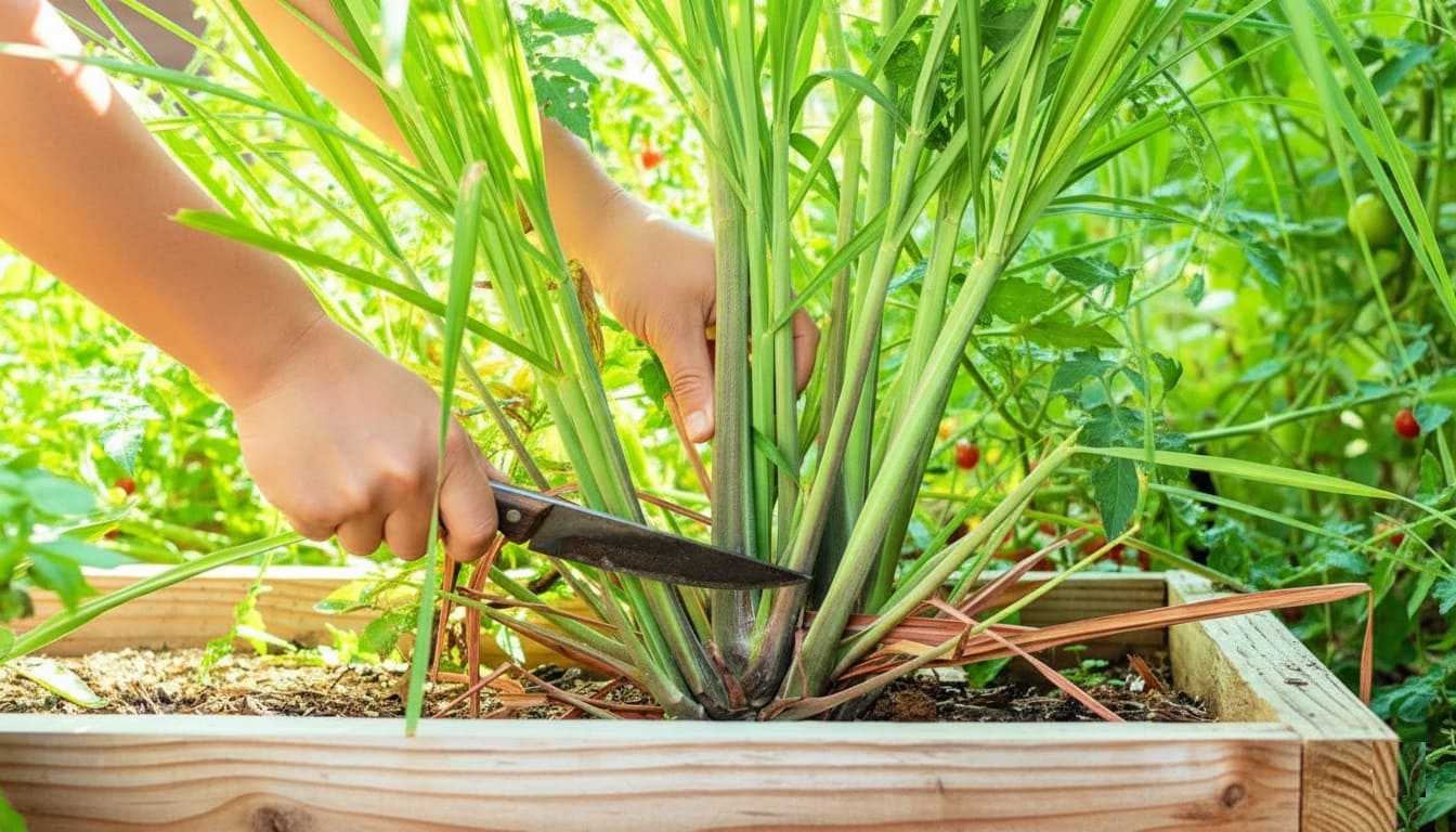 Harvesting Your Lemongrass