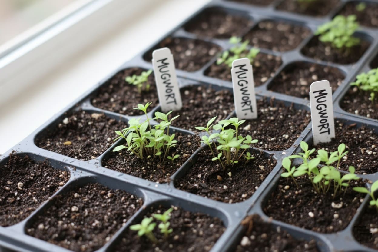 Mugwort seedlings