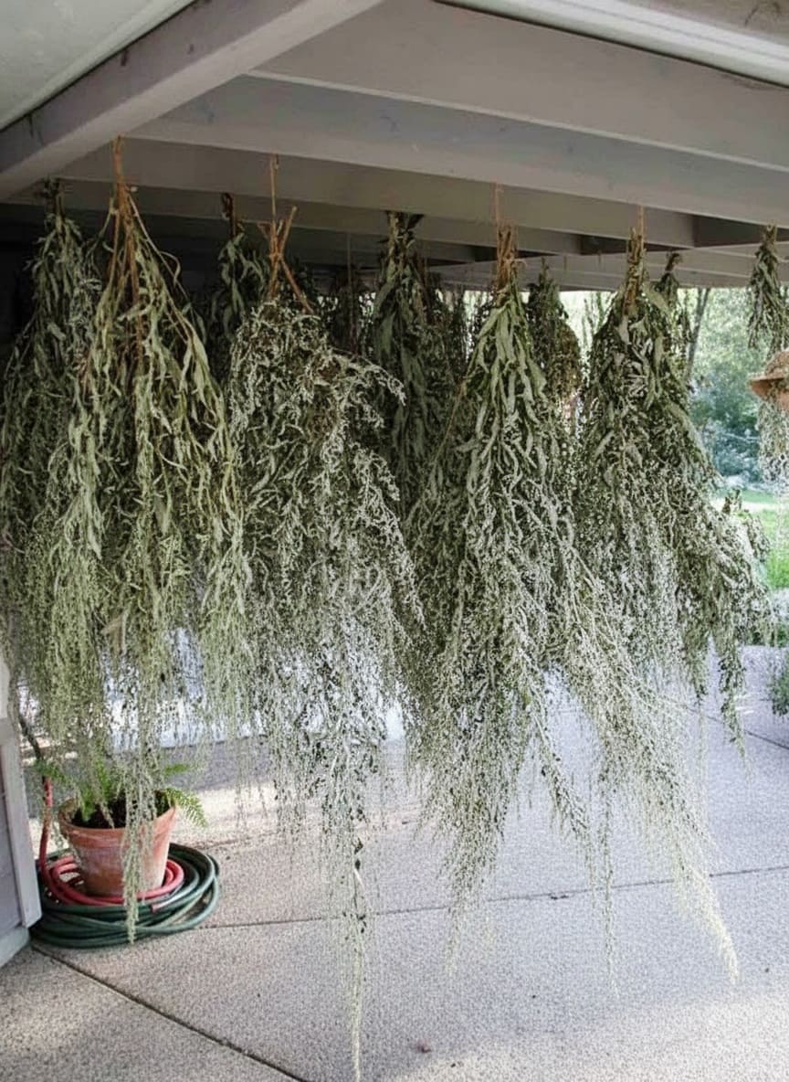 drying mugwort