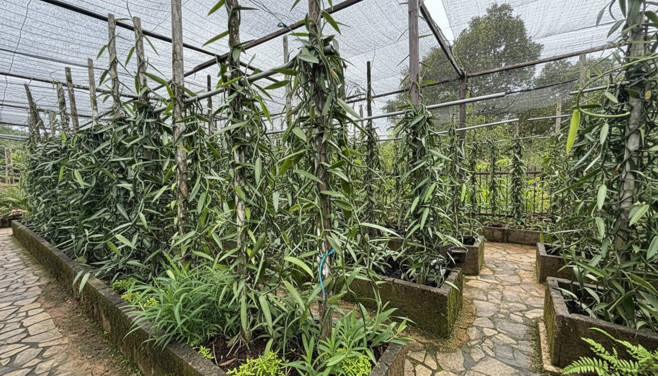 Training and Looping Vanilla Orchid Plants