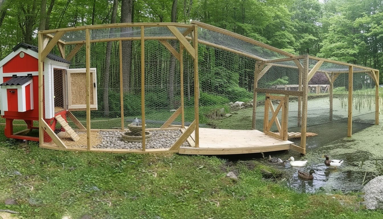 attached run duck coop