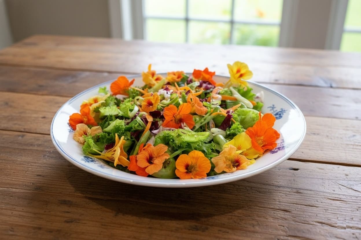Nasturtium salad