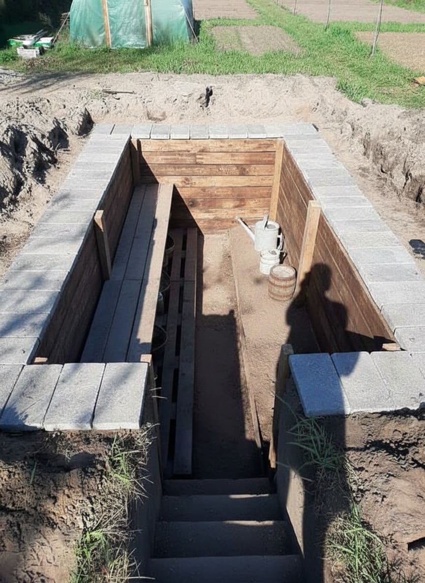 Wall Construction and Berming For Underground Greenhouse