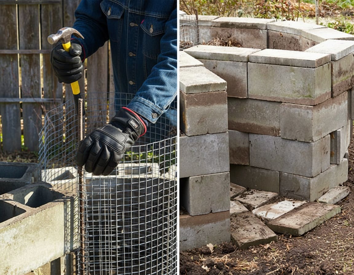 Building Sturdy Walls of a Keyhole Garden