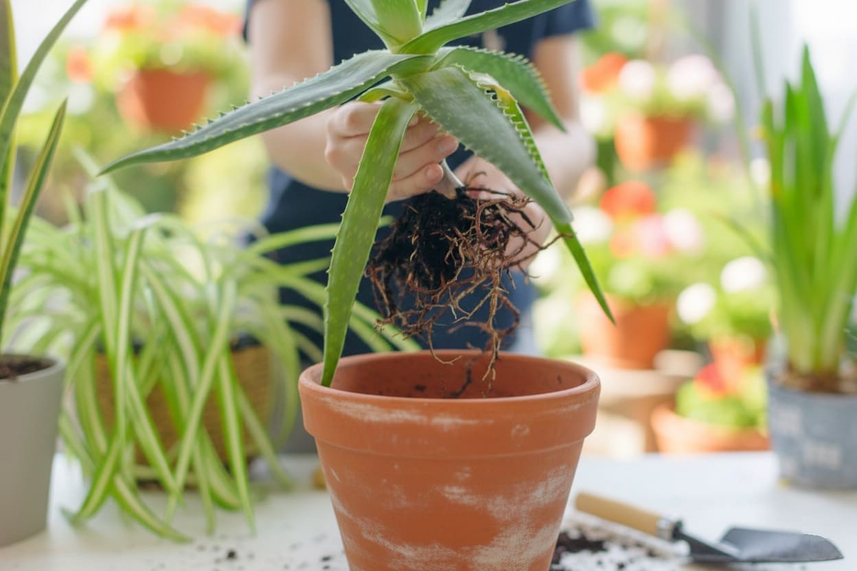 Planting aloe vera