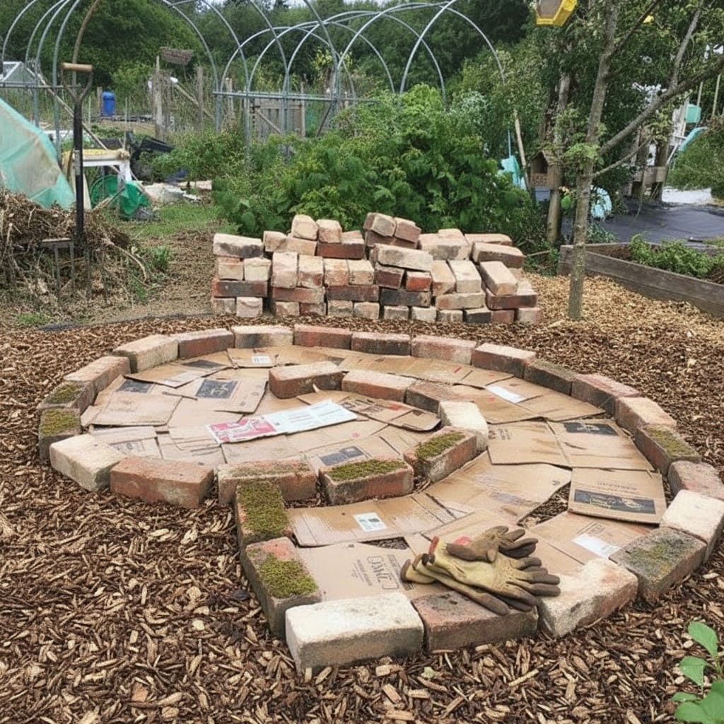 Prepare the Herb Spiral Base