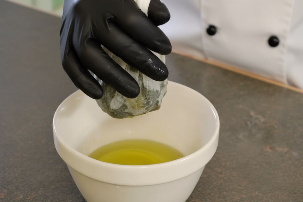 Pressing Comfrey oil