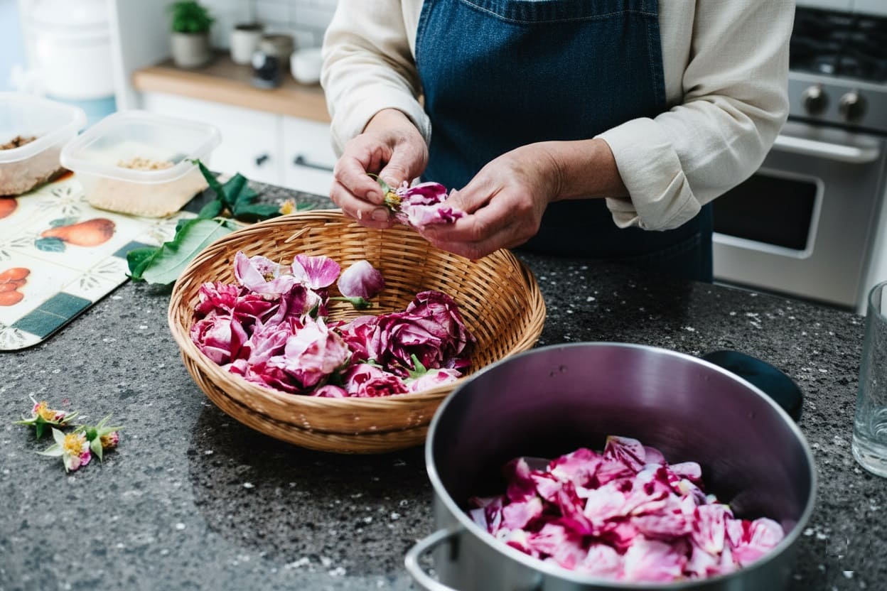 Remove petals from stems