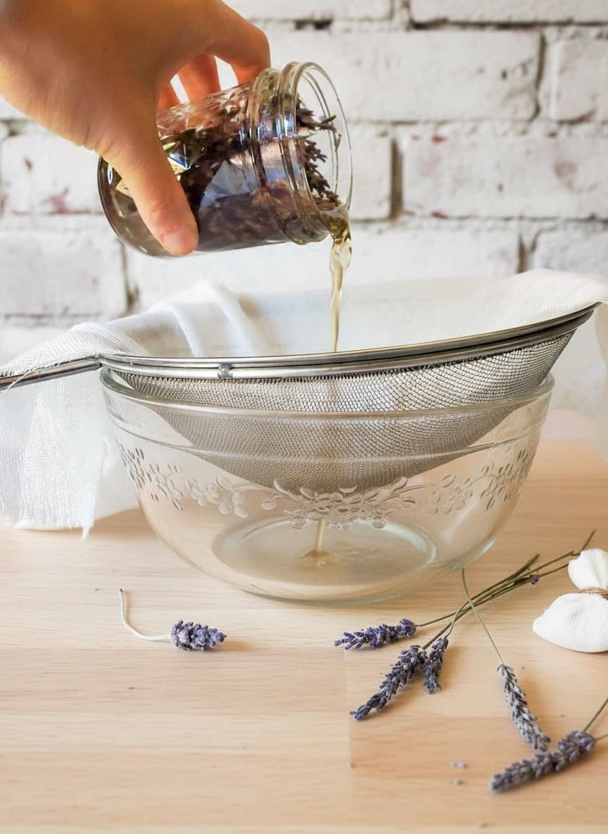 Strain lavender oil jar