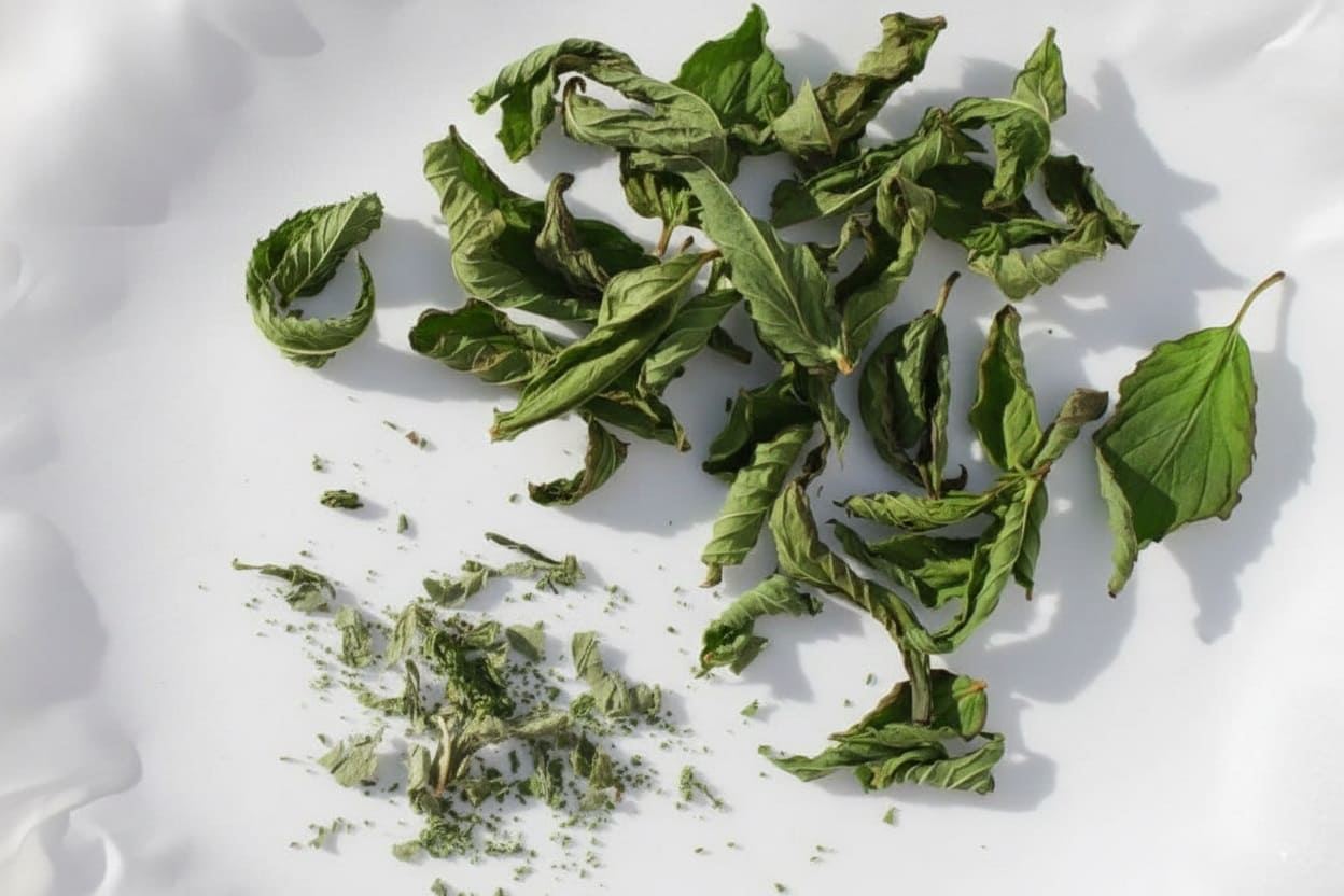 fully dried mint