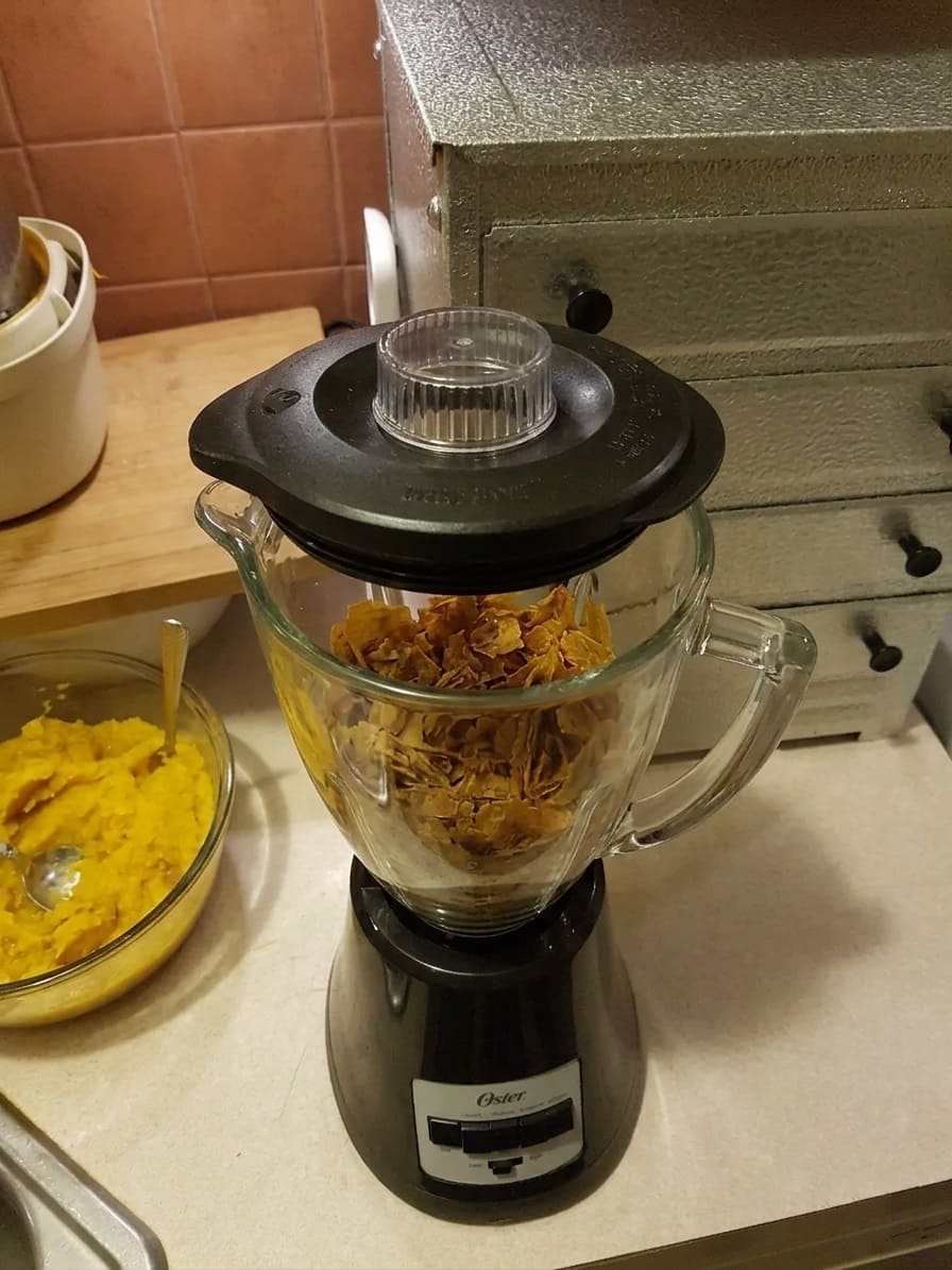 Grinding pumpkin into Powder