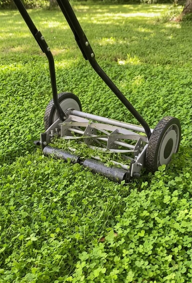 Mowing clover
