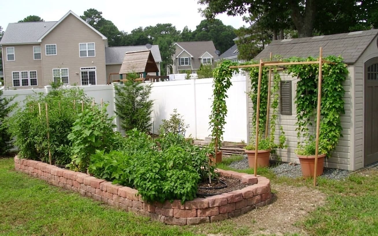 a paver Raised Garden Bed