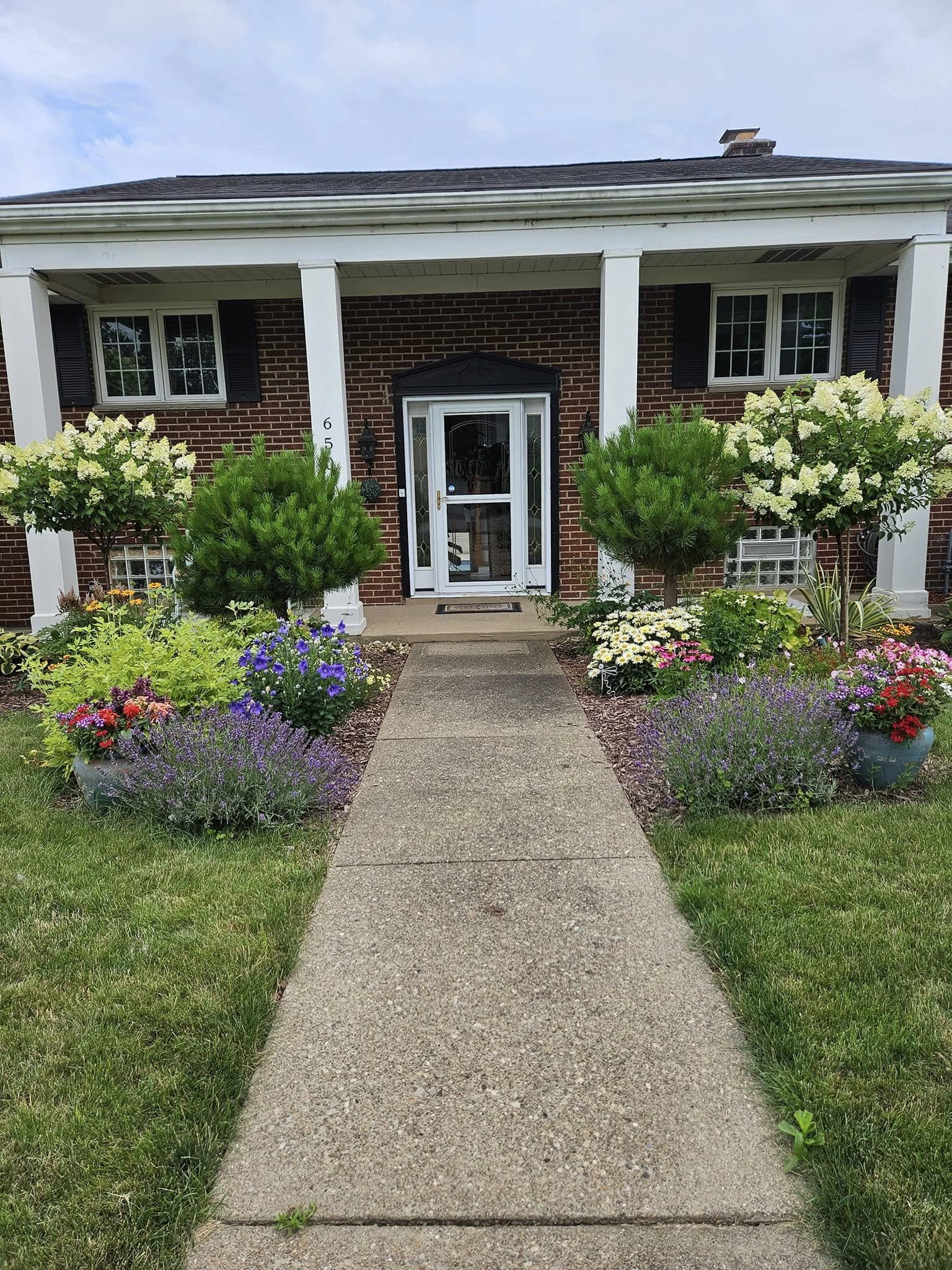 Mirror-image flower beds