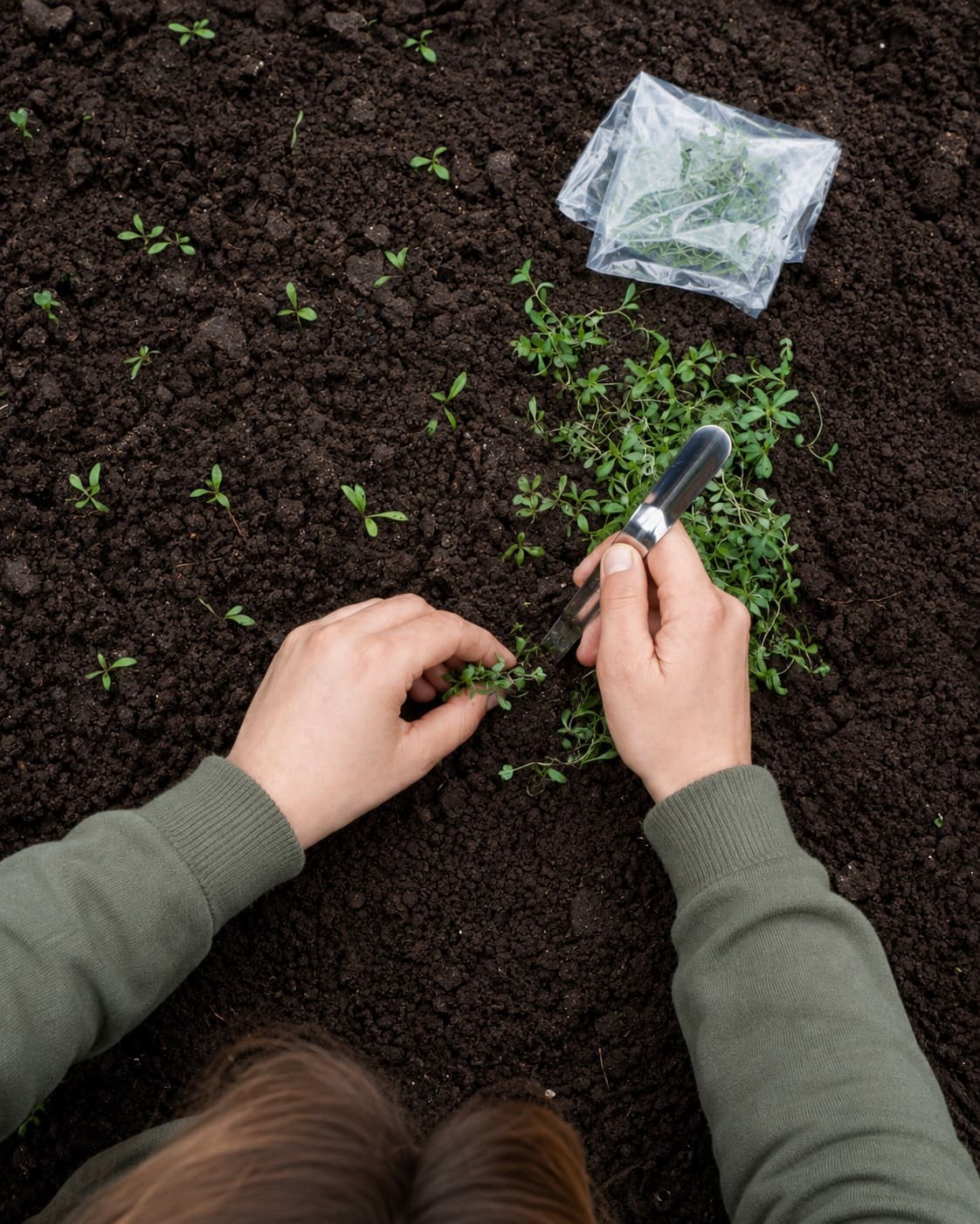 Thinning Sweet William Seedlings