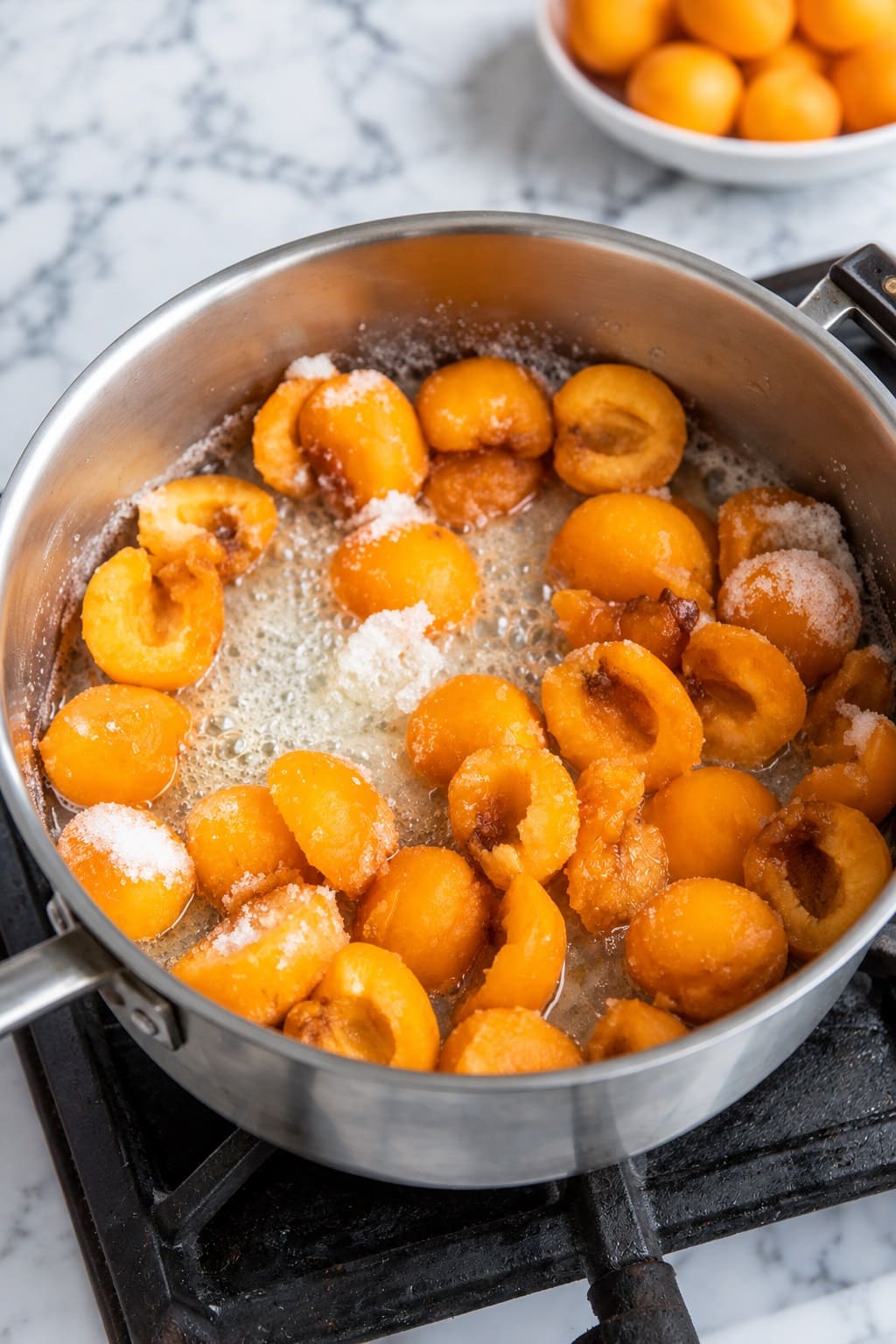 Stir then cook ingredients slowly over medium heat